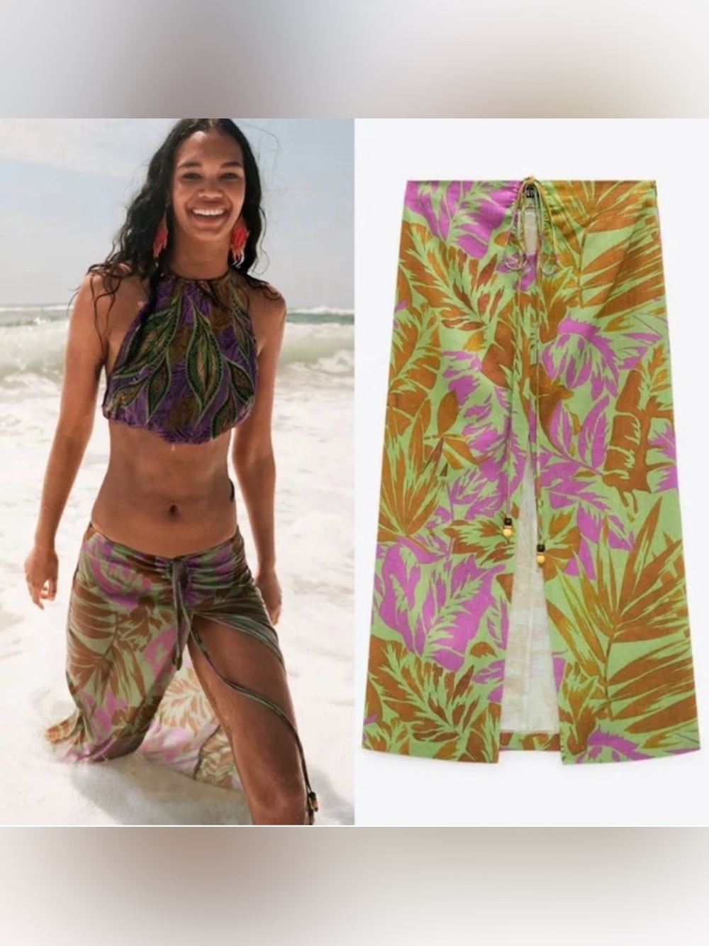 NWT tropical print